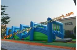 China 20m PVC Inflatables Obstacle Course , Inflatable Wrecking Ball For Team supplier