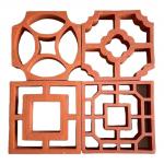 Factory Supply 200*200mm Fired Clay Red Breeze Block Solid Perforated Wall Decorative Bricks for sale