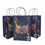 Kraft Paper Flat Bottom Shopping Bag CBD Flower Packaging With Ring Handle for sale