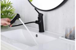 China T&F Polished Bathroom Faucet With Pull Down Sprayer Surface Mounted supplier
