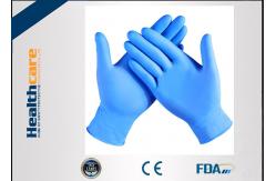 China 9 Mil 6 Mil Blue Nitrile Exam Disposable Protective Gloves Examination Powder Free supplier
