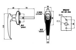 China ODM Replacement Garage Door Handle Lock Zinc Alloy Keyless Metal Cabinet Lock supplier