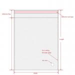 Convenient OPP Poly Bag Transparent Opp Plastic Bag With Self Adhesive Strip Tape