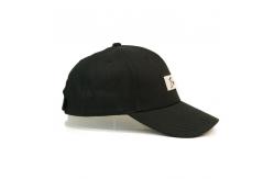 China Black 6 Panel Curved Brim Custom Baseball Caps With Plastic Buckle Hats Bsci supplier