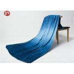 Blue Gradient Pattern Microplush Flannel Fleece Blanket Multi Function Machine Wash Cold Fuzzy