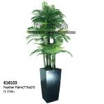 150cm Height Artificial Potted Floor Plants Feather Palm Tree for sale