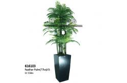 China 150cm Height Artificial Potted Floor Plants Feather Palm Tree supplier