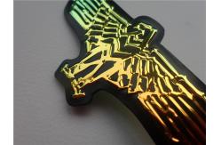 China Non Toxic Mirror TPU 1.0cm Custom Clothing Patches supplier