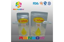 China Stand Up Liquid Juice Pouch , zippers drink pouches gravure printing supplier