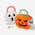 Christmas Halloween Pumpkin Gift Packaging White Paper Candy Boxes For Festival for sale