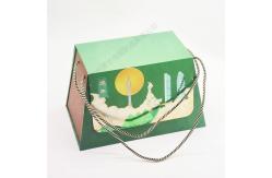 China Custom Recycled Paper Gift Boxes Food Packaging Biscuit Moon Cake With Handle supplier