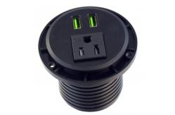 China Office Dual USB Desktop Power Outlet TR Socket AC110 - 240V CE ROHS UL supplier