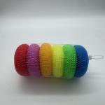 Multicolor Plastic Mesh Scrub Ball for Kitchenware Cleaning for sale