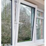 White UPVC / PVC Tilt And Turn Window Double Glazed Glass Window With Mosquito Net for sale