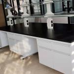 Modern White Lab Wall Bench High Durability