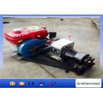 Small Cable Pulling Wire Rope Winch / Engine Powered Winch 5HP Rated load for sale