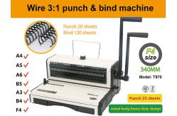 China 8.47mm Pitch Steel Wire Binding Machine For LTR Paper supplier