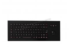 China Military Black Metal Keyboard With Trackball supplier
