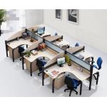 Free Standing 8 Seater Flexible Modular Office Workstation For Staff ISO9001