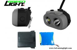 China Dual Beam Led Mining Headlamp 15000lux High Brightness Waterproof With Oled Screen supplier