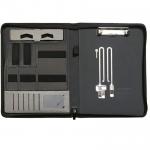Moistureproof Luxury Leather Portfolio With Calculator Multifunctional Reusable