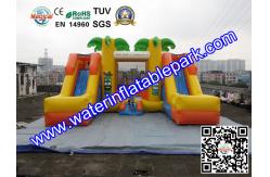 China Tropical Tree Inflatable Bouncy Castle / Childrens Commercial Jumping Castles supplier