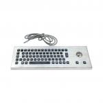 Backlit Desktop Rugged Waterproof Vandal-Proof Keyboard With Integrated Optical Trackball