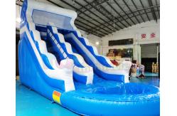 China ODM Palm Tree Bounce House With Slide Digital Printing Logo supplier