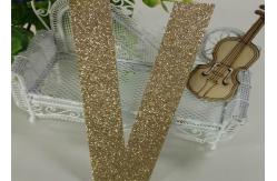 China Diy Christmas Decor Gold Glitter Letters , Wedding Party Glitter Alphabet Letters supplier