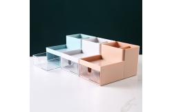 China Creative Pen Holder Plastic PS Desktop Storage Box For Students supplier