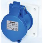 Split IP44 Straight Industrial Power Socket 16A , 32A Ampere Precise Design for sale