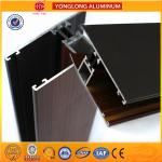 Clear Texture Wood Grain Imitating Finish Aluminum Extrusion Profiles Lightweight for sale