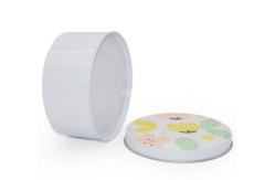 China Flower Printed Mini Round Metal Tin Can Frosted Tinplate Candy Box supplier