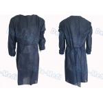 Dark Blue Non Woven Disposable Isolation Gowns Long Sleeve For Medical Surgical Procedures for sale