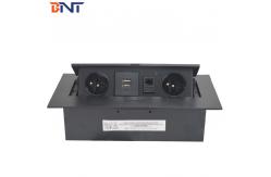 China No MOQ 3mm Panel Thickness Tabletop Hidden Socket With USB Charger Interface supplier