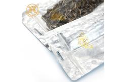 China Clear Front Silver Back Resealable Zipper Metallized Stand Up Pouch Food Storage supplier