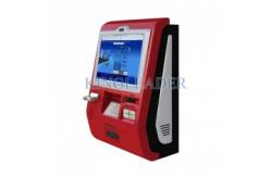 China Touch Screen Customized Wall Mount Kiosk With Metal Keypad And Cash acceptor supplier