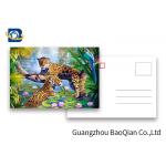 Customized Size 3D Lenticular Postcards Wild Animals Pattern Pictures UV Printing for sale