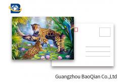 China Customized Size 3D Lenticular Postcards Wild Animals Pattern Pictures UV Printing supplier