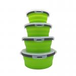 Round 4PCS Collapsible Bento Lunch Boxes With PP Lid