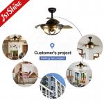 36 Inch Retractable Ceiling Fan Light with Remote Control and Space-Saving Design