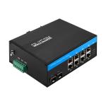Industrial Managed PoE Switch 8 Port 2.5G Fiber 15.4W/30W PSE 240W Budget L2 Managed for sale