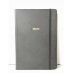 Black PU Leather Cover Embossing Custom Printed Notebooks 14.9*21.1cm Size for sale