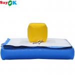 Custom 2x2m  Inflatable Amusement Park Blue Cube Blow Up Water Trampoline Backyard Water Toys for sale