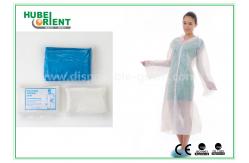 China Waterproof Disposable PE Visitor Coat/Transparent Plastic PE Disposable Visitor Coats supplier