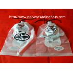 Garment / Pillow Packaging Poly Bag Clear Drawstring Plastic Bags for sale