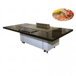 Stainless Steel 304 Teppanyaki Grill Table with 500*380mm Heating Area and Customized Color for Commercial Restaurants for sale