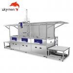 PLC Operating Skymen SUS304 Ultrasonic Cleaning Machine  Basket With Loading Unloading Table for sale