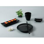 OEM ODM Matt Black Melamine japanese sushi dinnerware sets