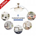 Home Office Function Air Conditioning LED Lighting Gold Ceiling Fan with Hidden Blades